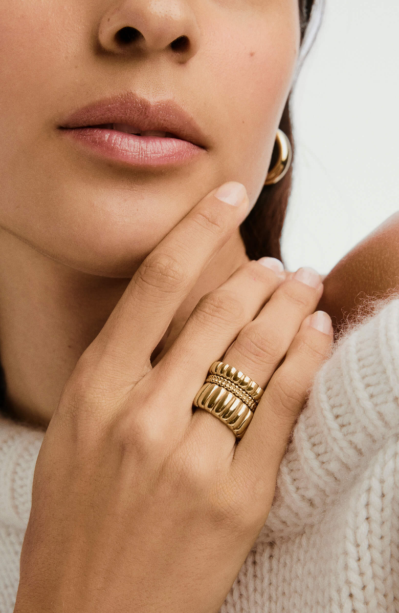 MEJURI Bold Futed Ring, Alternate, color, Gold Vermeil