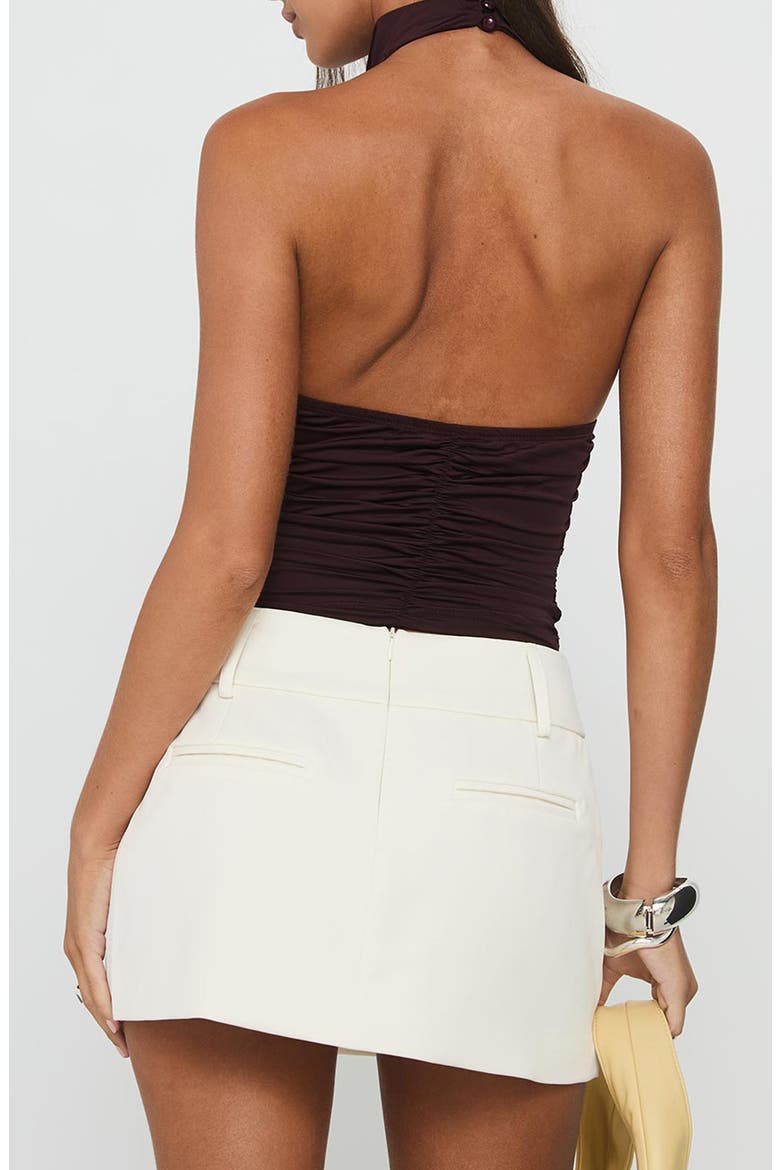 Off Kilter Slit Hem Miniskirt, Alternate, color, WHITE