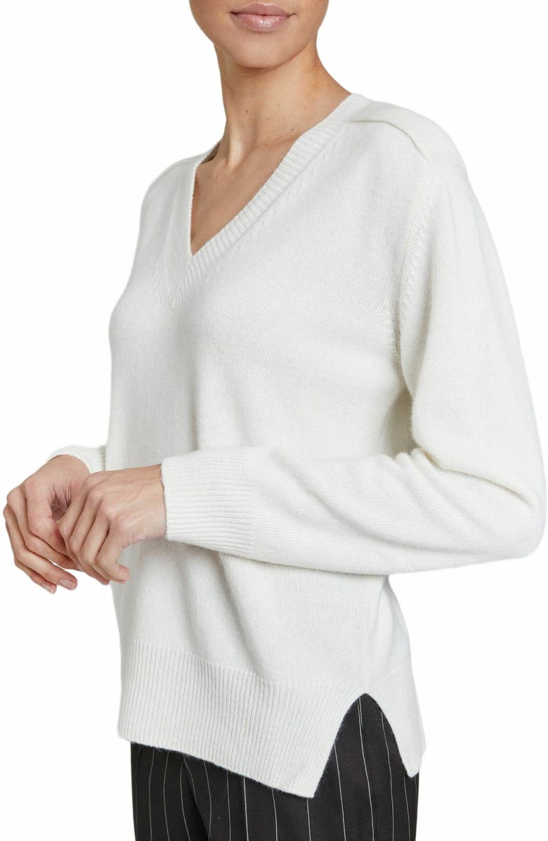 Santorelli MARY Wool and Cashmere Sweater, Alternate, color, Ivory