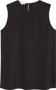 Lafayette 148 New York Adela Sleeveless Stretch Silk Blouse
