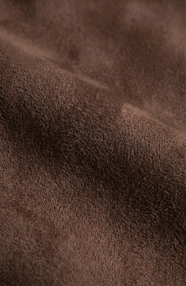 Modenaire Structured Belted Pleated Shoulder Jacket, Alternate, color, Brown