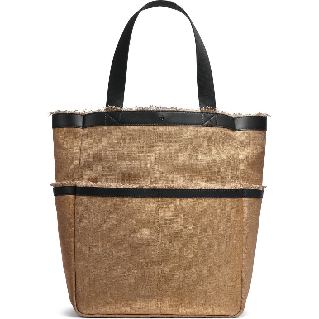 Shop Donna Karan New York Lido Metallic Canvas Tote In Gold