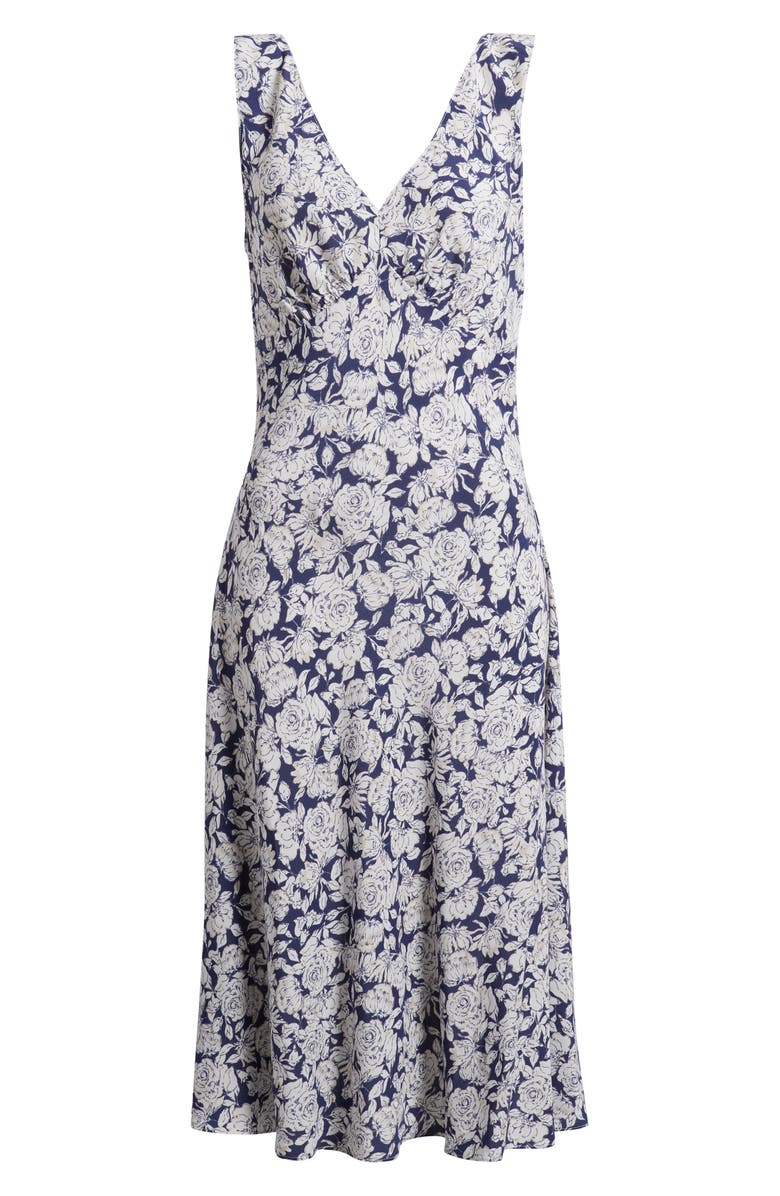 MARGARET O'LEARY Darya Floral Print Sleeveless Midi Dress, Alternate, color, 