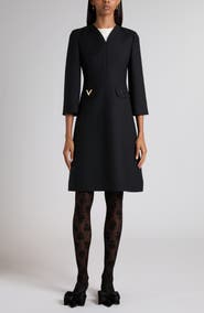 Valentino Wool & Silk Crepe Couture Dress