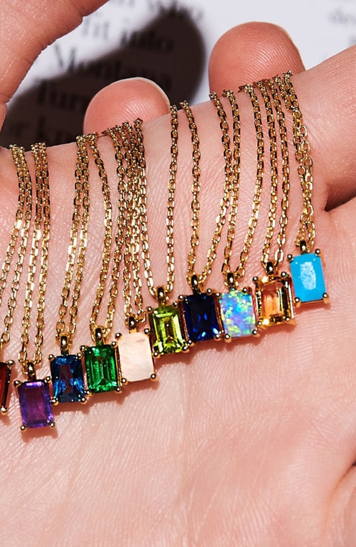 Little Sky Stone Birthstone Necklace In Blue