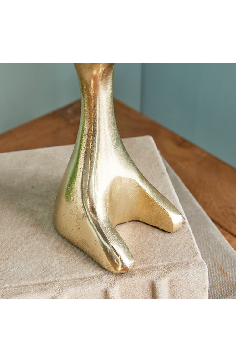 Napa Home & Garden 11.75" Decorative Long Ear Spring & Easter Gold Jackrabbit Figurines Set of 2, Alternate, color, Gold