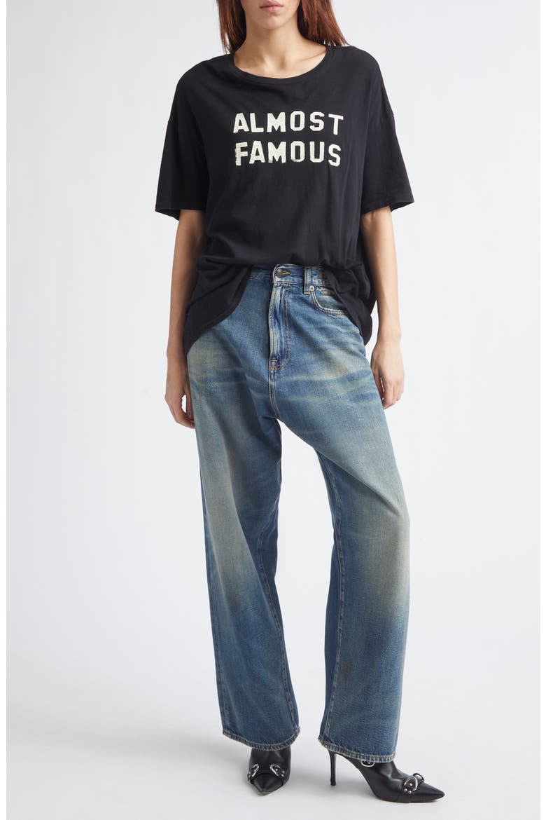 Relaxed Almost Famous Cotton & Cashmere Graphic T-Shirt, Alternate, color, BLACK