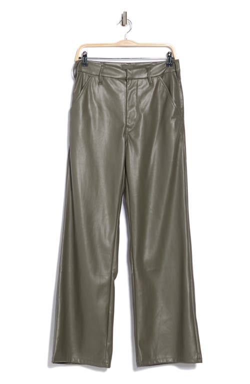 Mother The Sk8er Prep Sneak Faux Leather Pants In Green