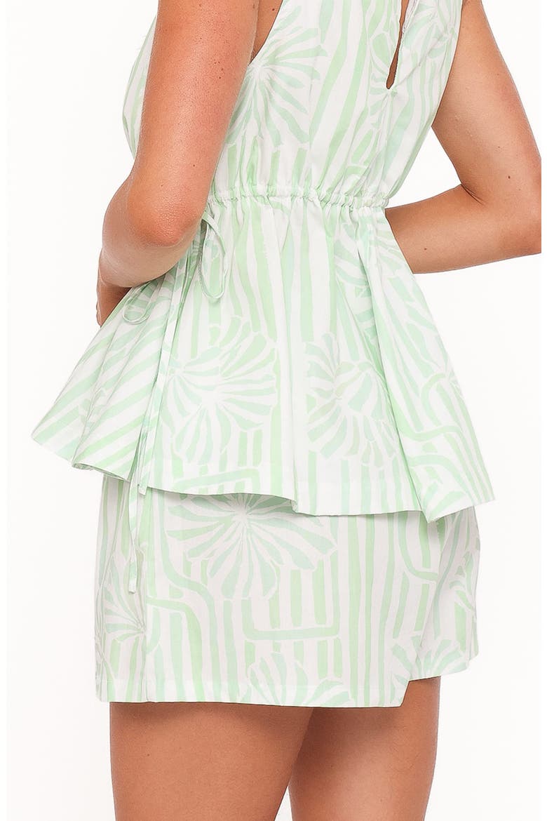 Rory Gingham Cotton Shorts, Alternate, color, JADE PAINTED STRIPE
