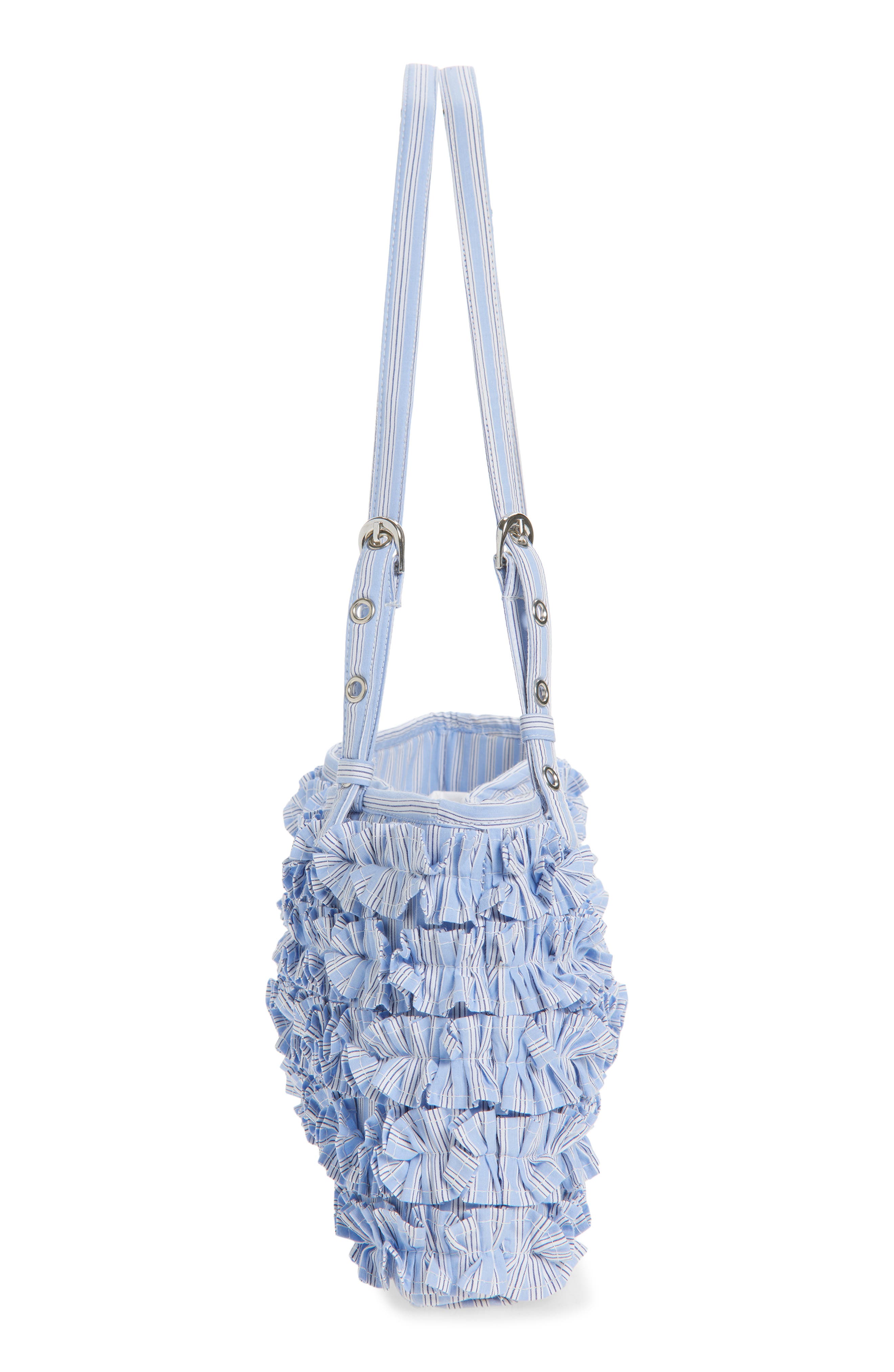 Damson Madder Sophia Ruffle Baguette Shoulder Bag, Alternate, color, Blue