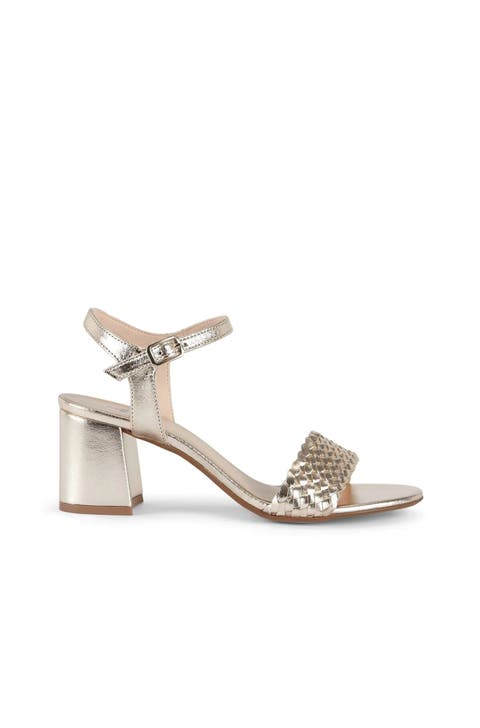 Mia Leather Block Heel Sandal