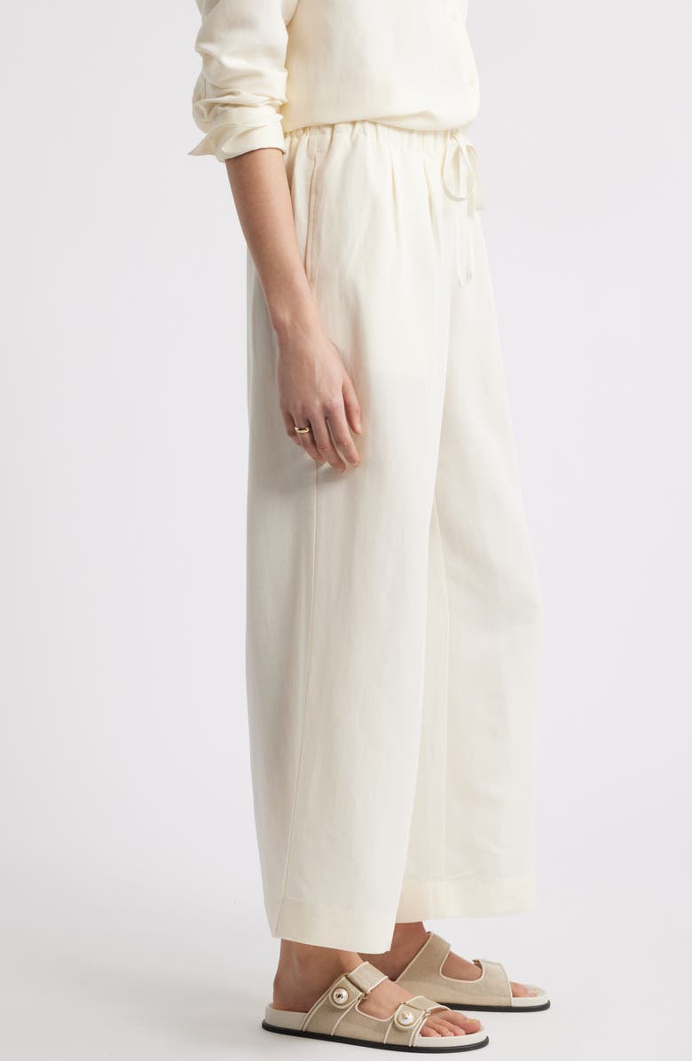 Nordstrom Wide Leg Crop Pants, Alternate, color, Ivory Tofu