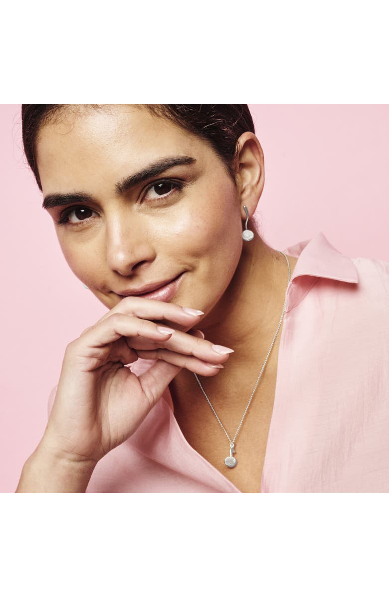 Toolally Pom Pom Pendant Necklace, Alternate, color, Sterling Silver