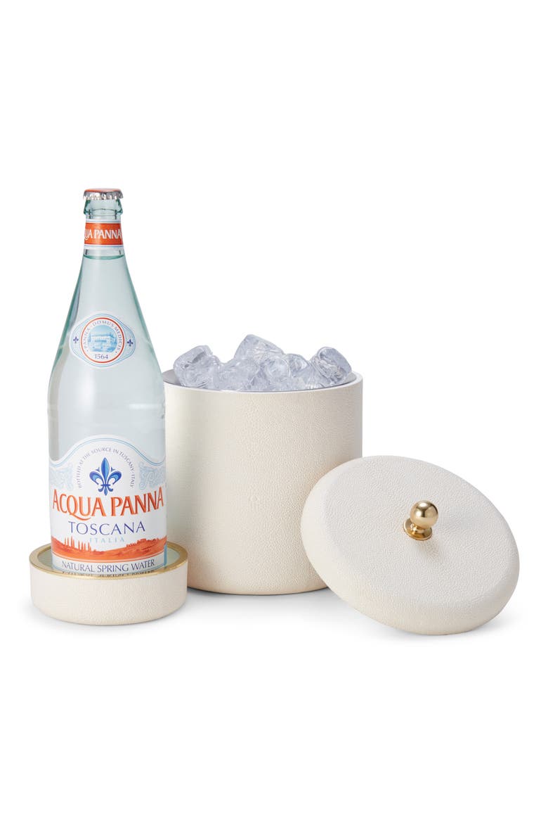 Shagreen Ice Bucket, Alternate, color, CREAM