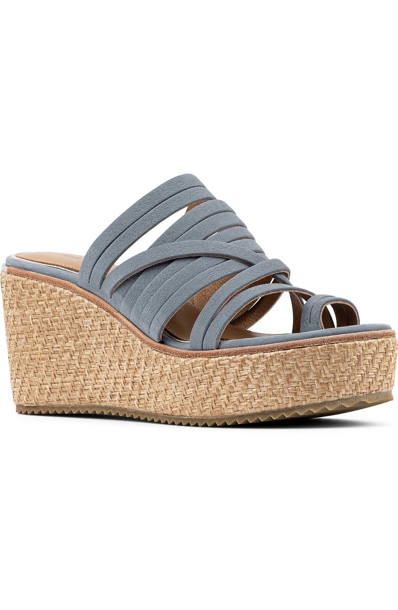Donald Pliner Platform Wedge Sandal, Main, color, Denim