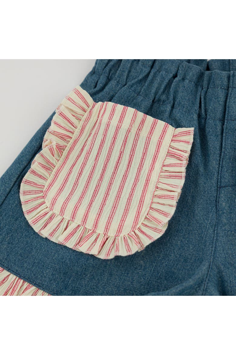 Denim Libby Ruffle Short, Alternate, color, Medium Wash