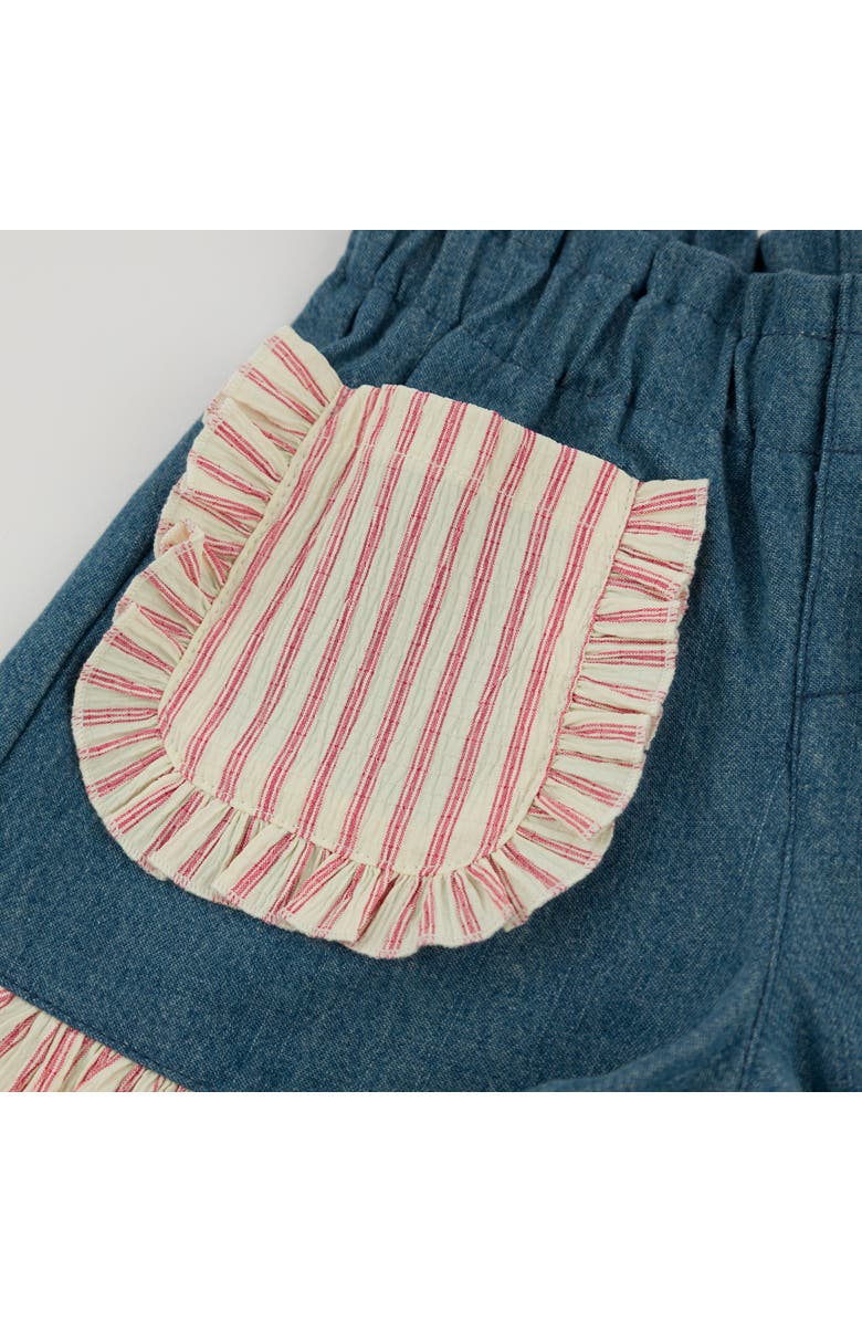 oh baby! Denim Libby Ruffle Short, Alternate, color, Medium Wash