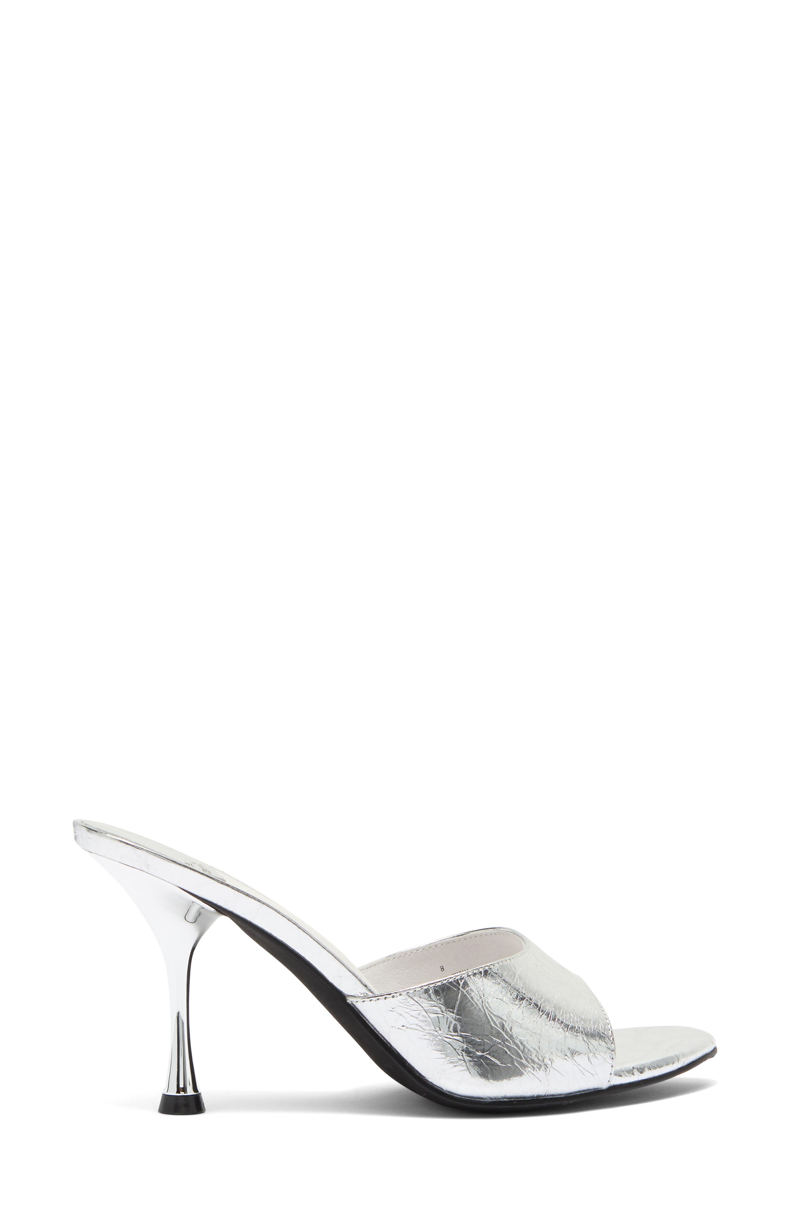 Jeffrey Campbell Agent Slide Sandal, Alternate, color, Silver Metallic