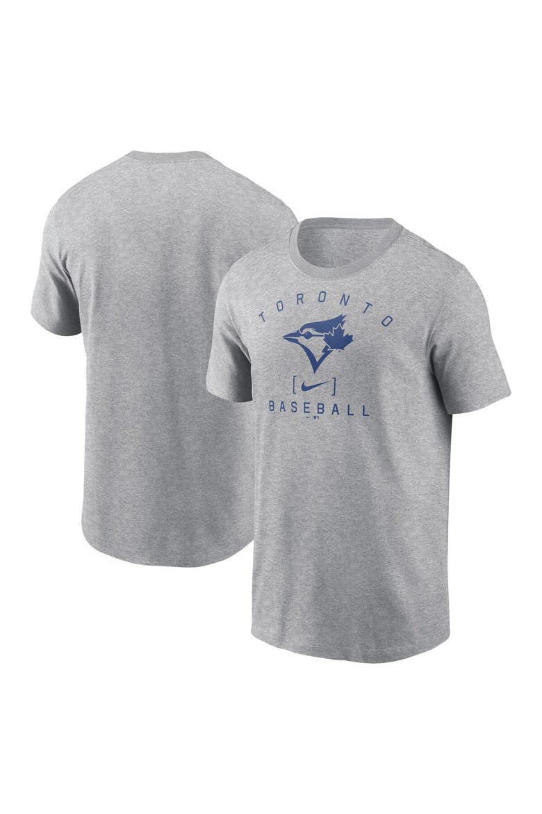 Men's Nike Heather Gray Toronto Blue Jays Home Team Athletic Arch T-Shirt, Main, color, Heather Gray