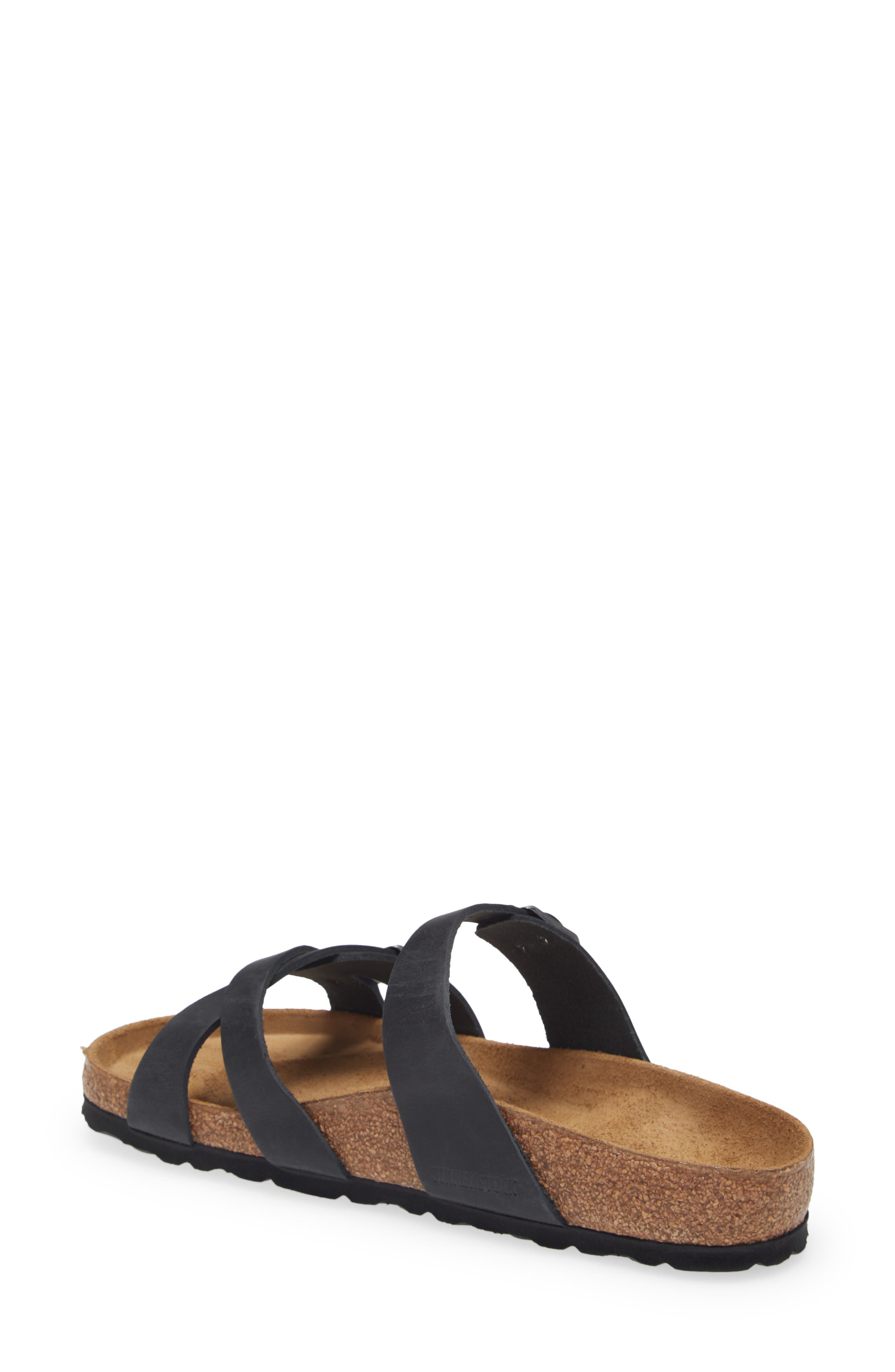 Franca Slide Sandal, Alternate, color, BLACK OILED