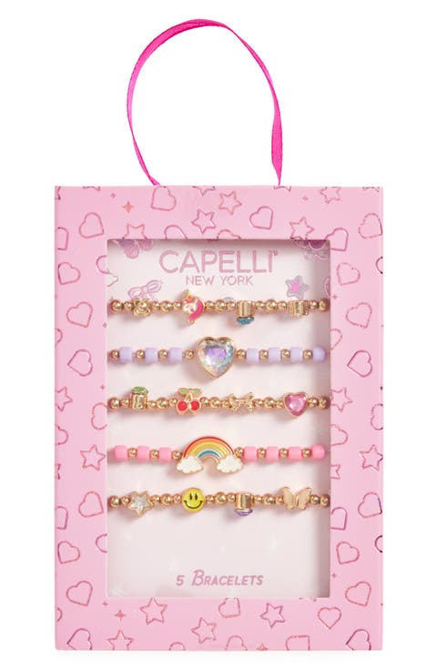 Kids' 5-Pack Assorted Stretch Bracelet Boxed Set