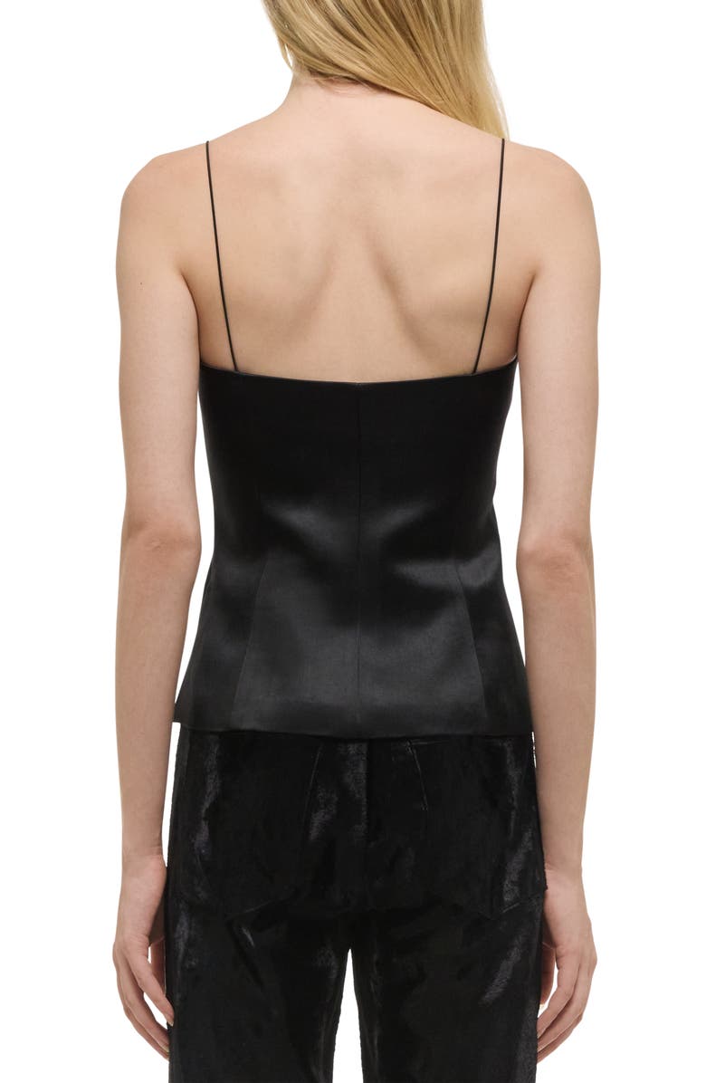 Helmut Lang Satin Camisole, Alternate, color, Black