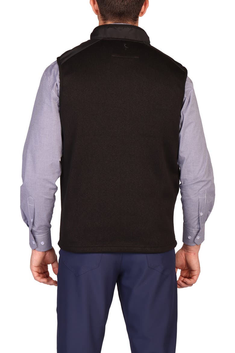 Full Zip Knit Vest, Alternate, color, BLACK