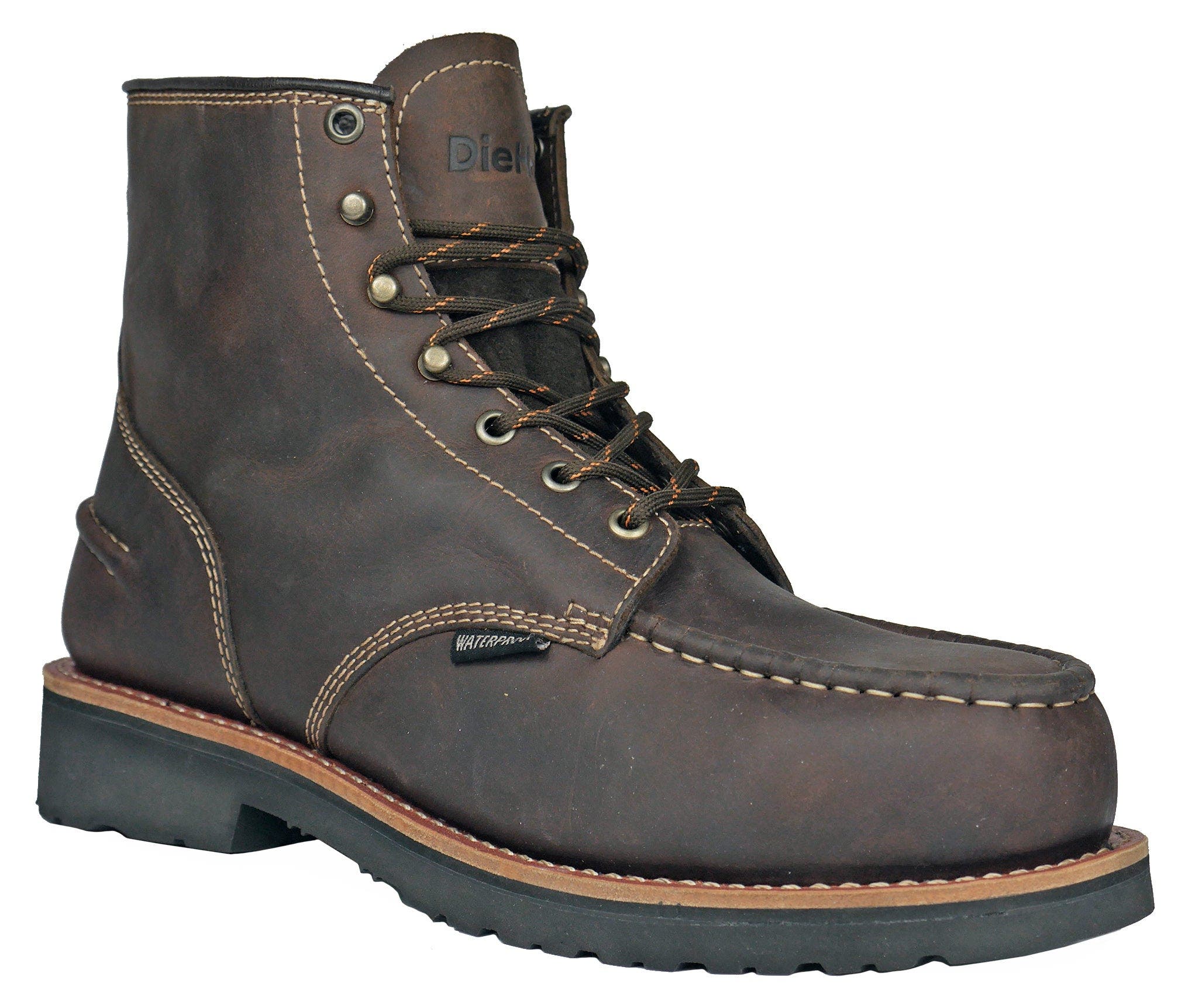 DieHard Monte Composite Toe Waterproof Work Boot Dark Brown, Main, color, Dark Brown