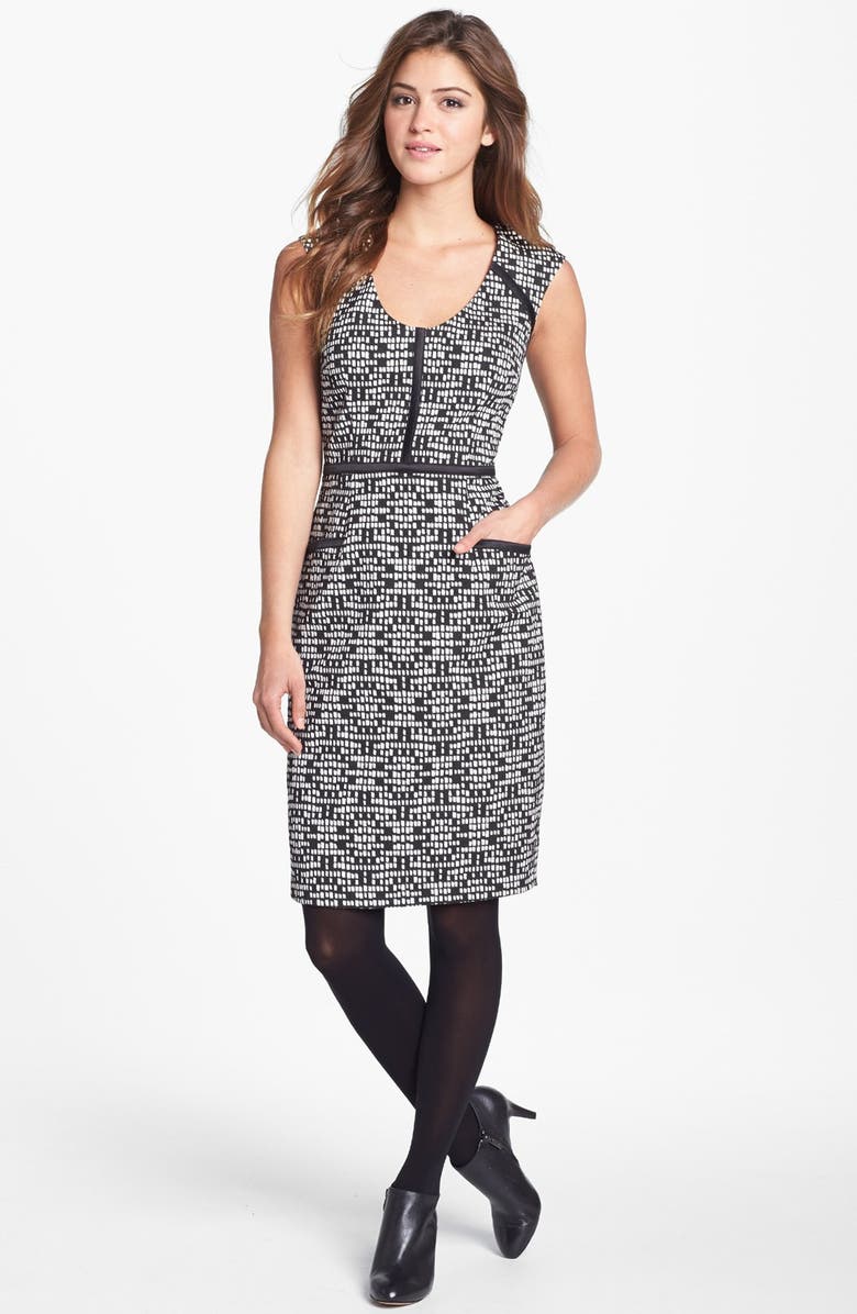 Adrianna Papell Jacquard Sheath Dress, Alternate, color,