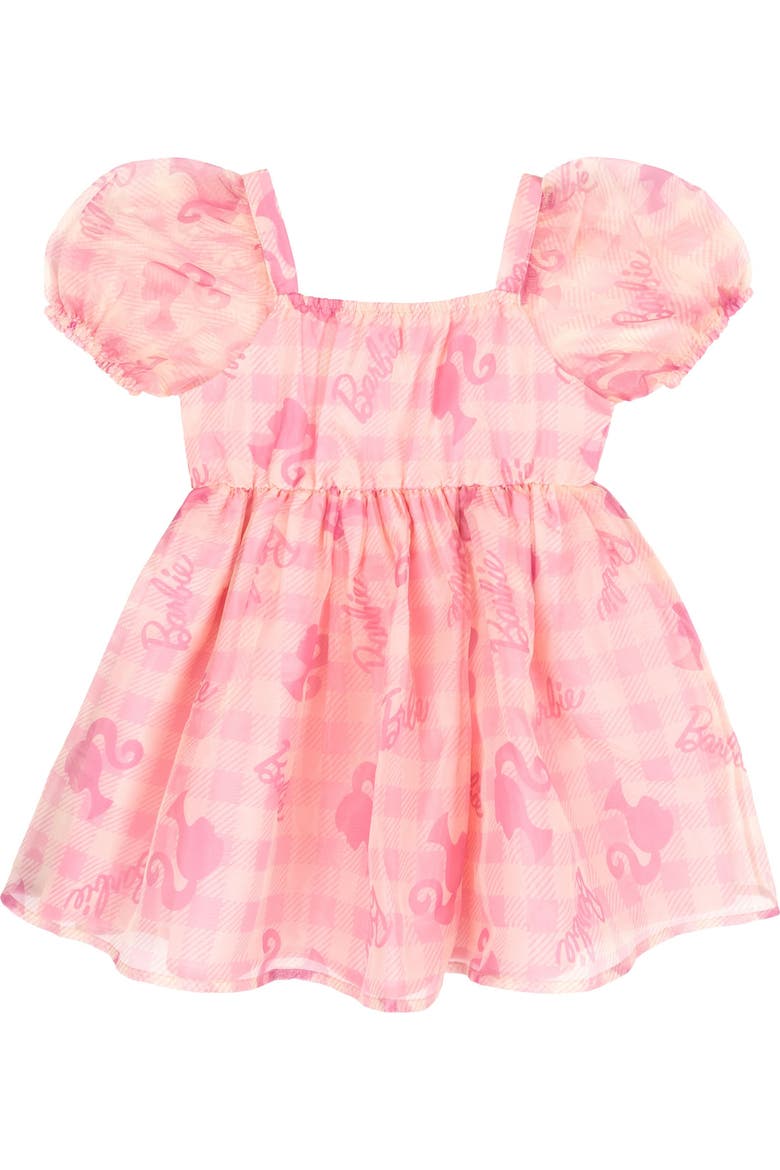 Short Sleeve Flare Dress, Alternate, color, Barbie Pink