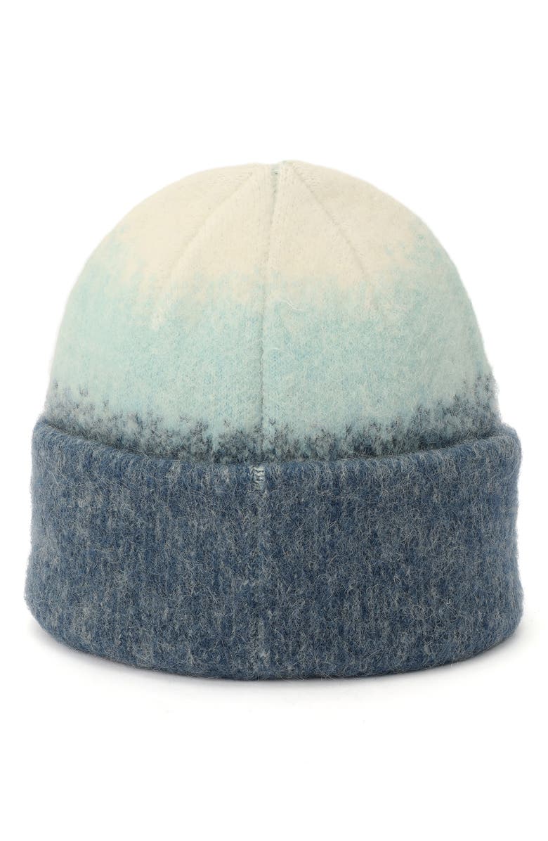 COACH Embroidered C Ombré Beanie, Alternate, color, Navy Multi