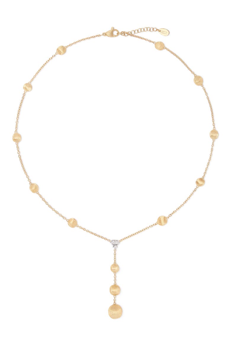 18K Yellow Gold Lariat Necklace with Diamonds, Main, color, 18K YELLOW GOLD