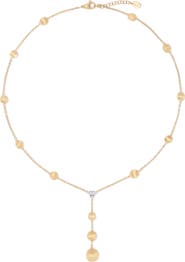 Marco Bicego 18K Yellow Gold Lariat Necklace with Diamonds