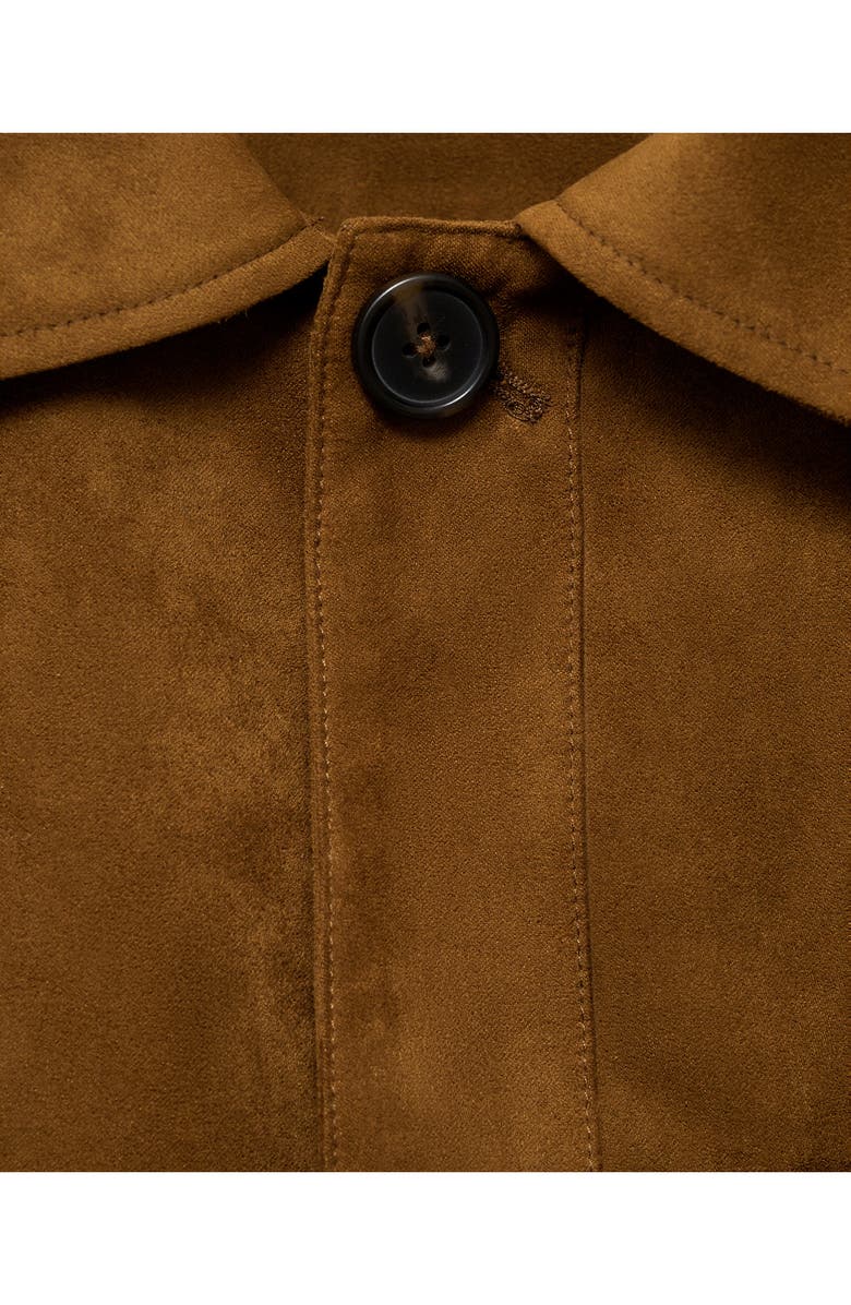 MANGO Faux Suede Overshirt, Alternate, color, 