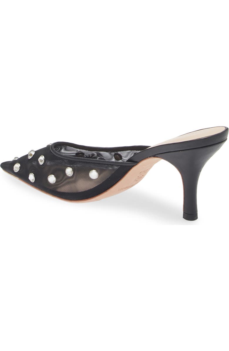 Loeffler Randall Paloma Embellished Pointed Toe Mule, Alternate, color, Black/ Crystal