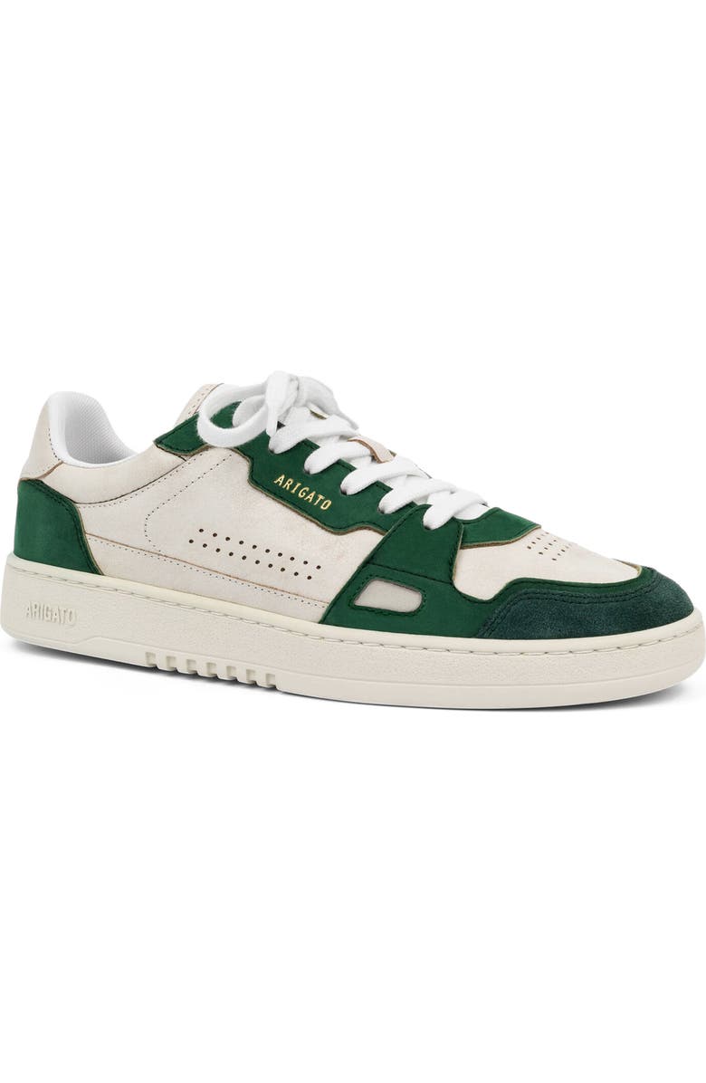 Axel Arigato Dice Lo Cracked Leather Sneaker, Alternate, color, White/Kale Green
