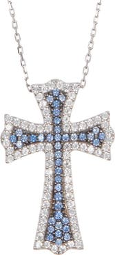 SUZY LEVIAN Sterling Silver Blue Sapphire Pendant Necklace