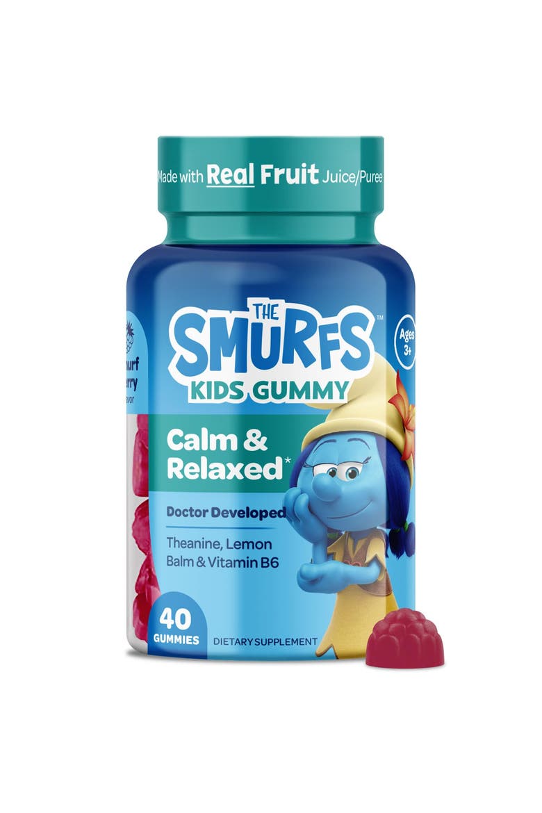 Calm & Relaxed Kids Vitamin Gummies, Smurfs Berry Flavored, 40ct, Main, color, None