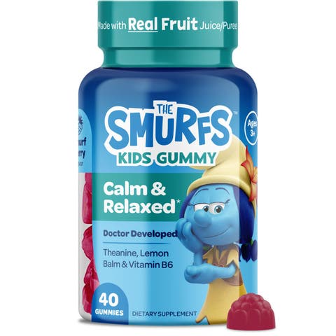 Calm & Relaxed Kids Vitamin Gummies, Smurfs Berry Flavored, 40ct