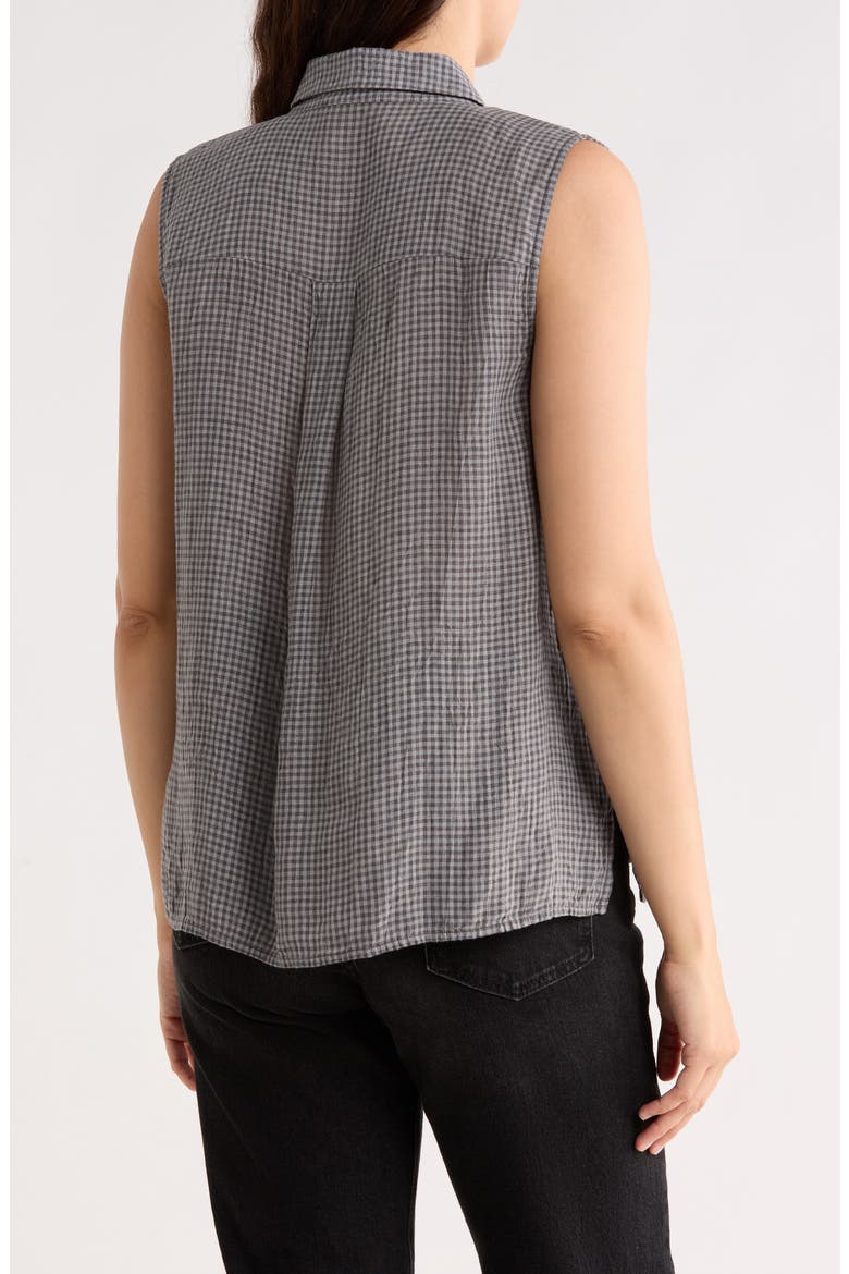 Classic Collar Sleeveless Organic Cotton Button-Up Shirt, Alternate, color, GEYSER