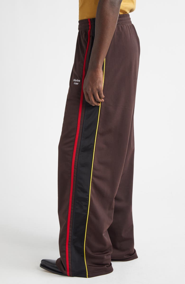 Martine Rose Wide Leg Track Pants, Alternate, color, Brown