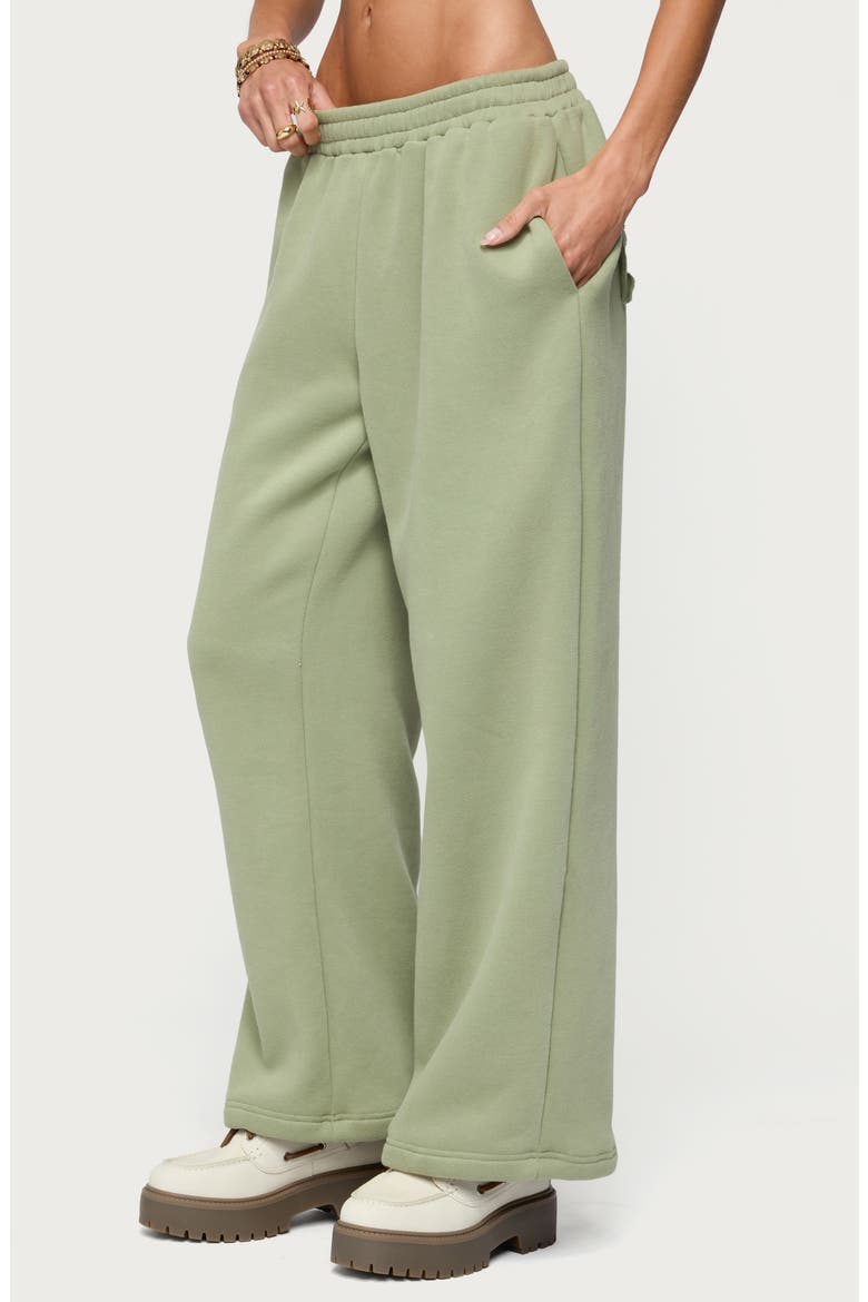 Forever Edikted Cotton Blend Straight Leg Sweatpants, Alternate, color, OLIVE