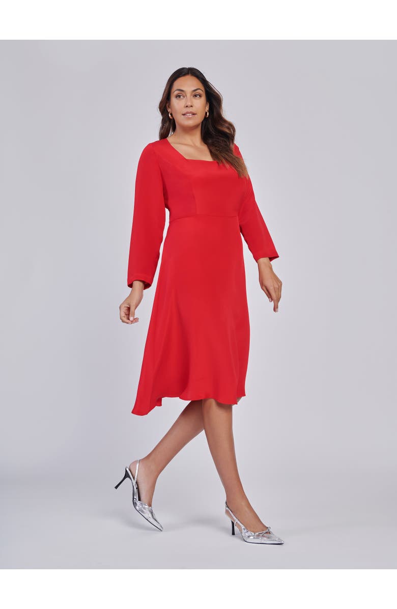 Gabriella Rossetti Alessia Silk Square Neck Dress, Alternate, color, 