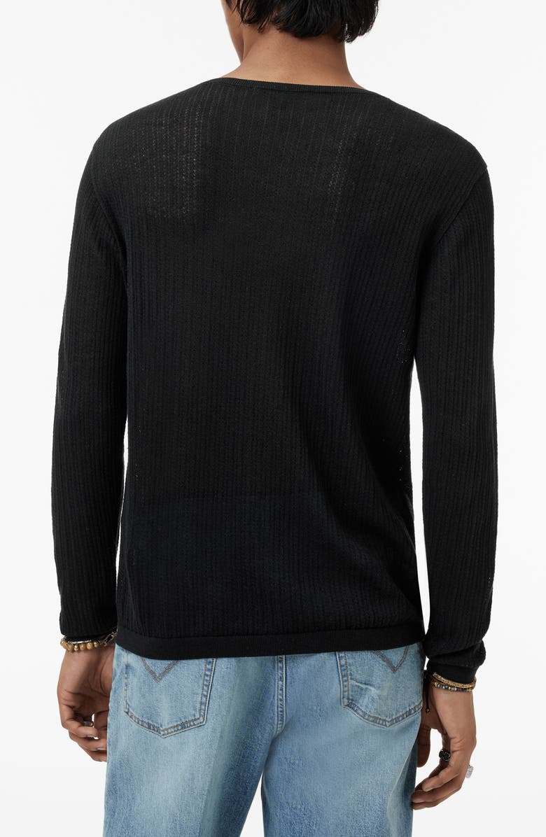 John Varvatos Esperia Textured Sweater, Alternate, color, Black