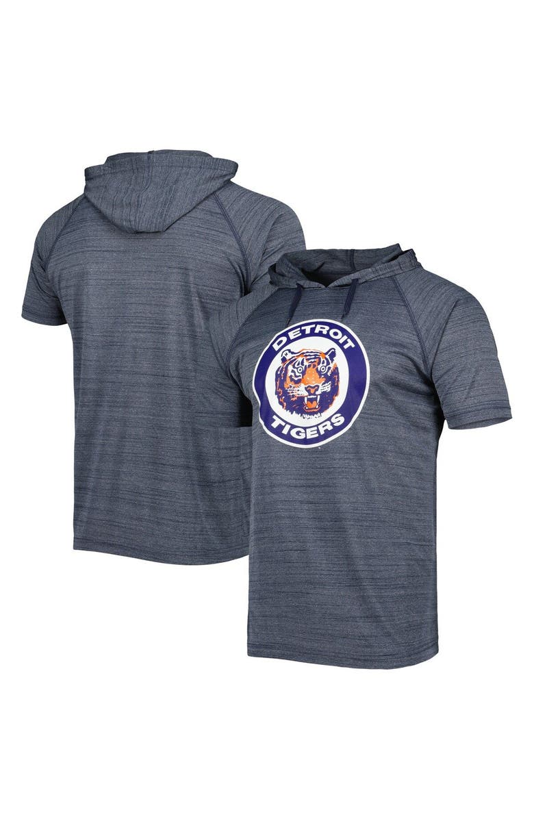 STITCHES Men's Stitches Navy Detroit Tigers Space-Dye Raglan Hoodie T-Shirt, Main, color, 