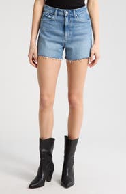 PAIGE Dani Ultra High Waist Cutoff Denim Shorts