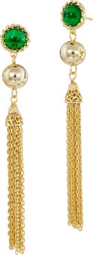SAVVY CIE JEWELS Cubic Zirconia Drop Earrings