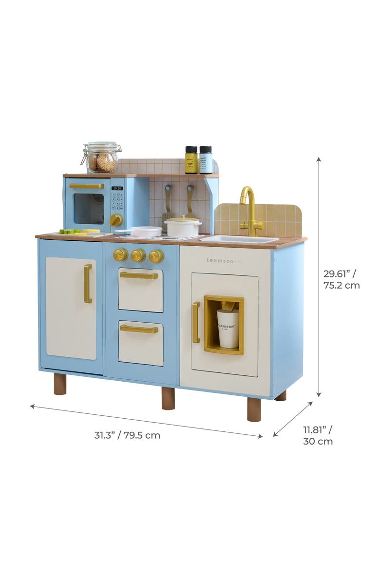 Teamson Kids Little Chef Hampton Play Kitchen & Accessories, Alternate, color, Blue