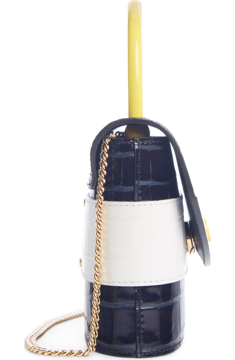 Chloé Small Aby Lock Croc Embossed Leather Shoulder Bag, Alternate, color,