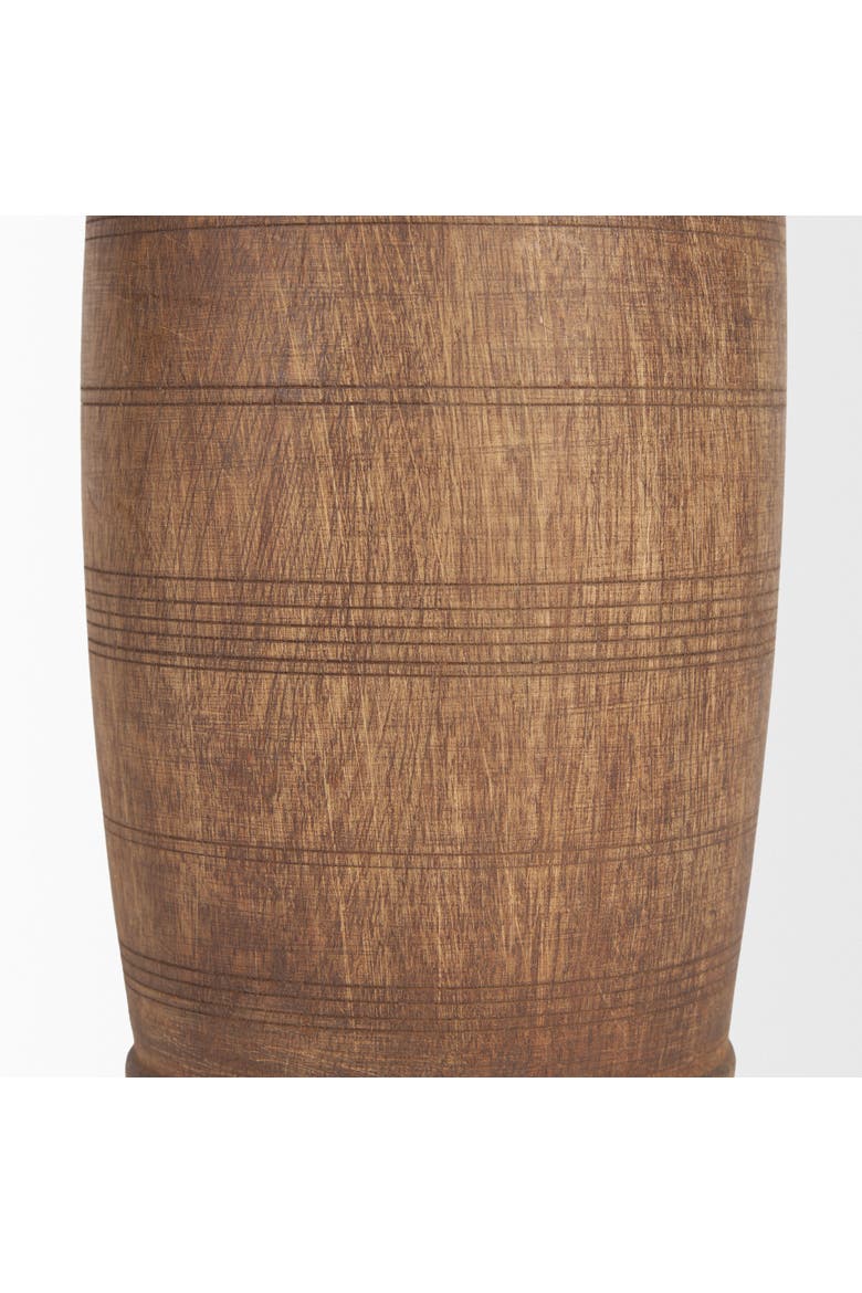 Porta Reclaimed Wooden Pot, Alternate, color, Brown